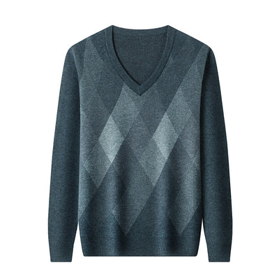 Suéter Cuello V Grueso para Hombre - Prenda Base Térmica - Image 2