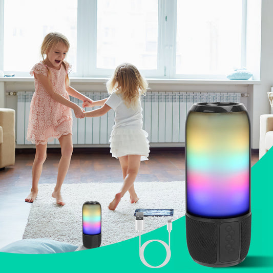 Parlante Portátil Inalámbrico Estéreo con Luces LED y Radio FM - Image 2