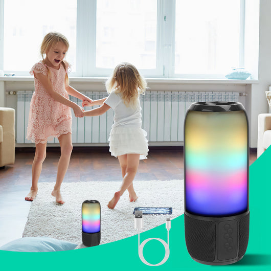 Parlante Portátil Inalámbrico Estéreo con Luces LED y Radio FM - Image 2
