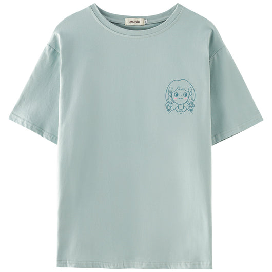 Playera Casual de Algodón con Estampado para Mujer - Verano - Image 32