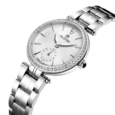 Reloj Elegante para Mujer en Acero Inoxidable con Cristal de Zafiro - Image 4