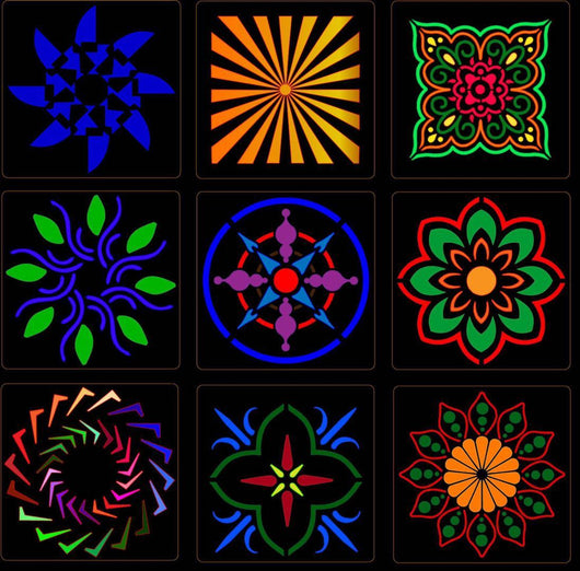 Plantilla de Pintura Mandala 36 Diseños - Estarcido Hueco para Pintura en Spray - Image 2