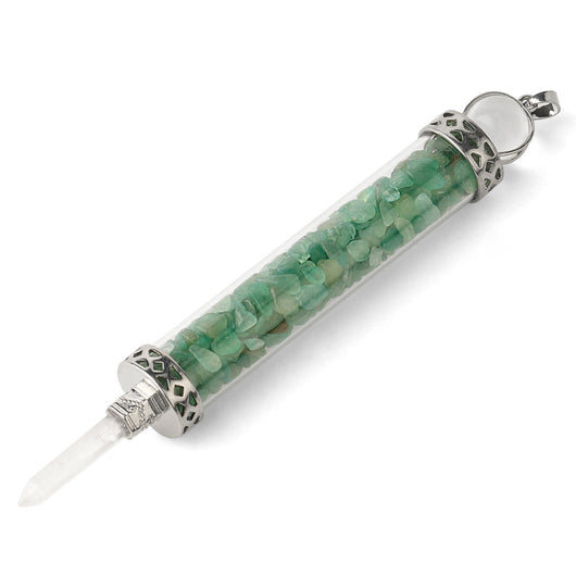 Colgante Cristal Rodolita con Alas - Botella de Deseos Artesanal - Image 31