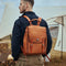 Mochila de Cuero Genuino Capacidad Extra Grande