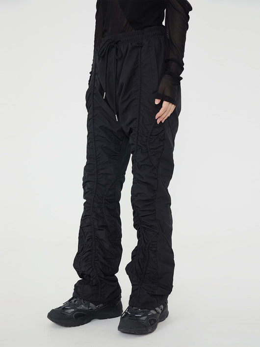 Pantalones Deportivos Sueltos con Pliegues - Estilo Street Casual - Image 3
