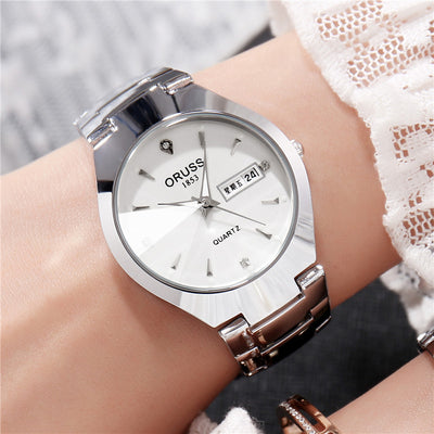 Reloj de Pareja Acero Tungsteno Resistente al Agua - Diseño Moderno para Estudiantes - Image 12