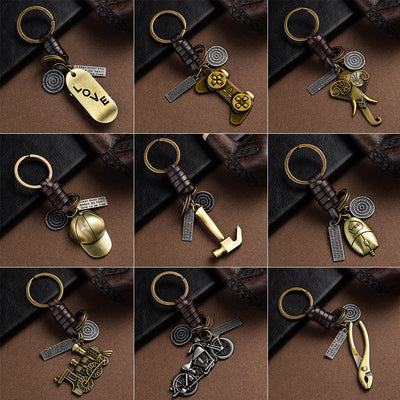 Llavero de Cuero Tejido a Mano - Estilo Vintage Artesanal - Image 39