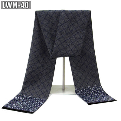 Bufanda de Cachemira Cuadros Hombre Estilo Europeo para Otoño e Invierno - Image 44