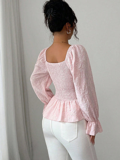 Blusa Elegante Cuello U Estilo Francés con Mangas Largas - Image 13