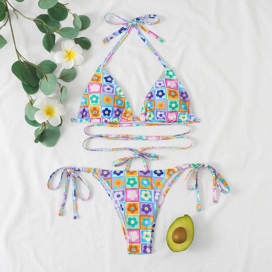 Bikini Dividido con Tiras Girasol - Image 9