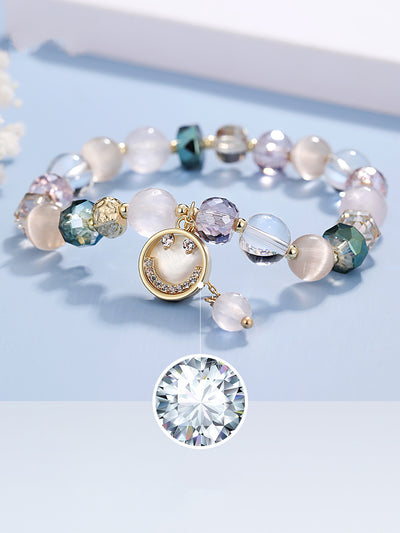 Pulsera de Plata con Ópalo Perla para Niñas - Diseño Minimalista
