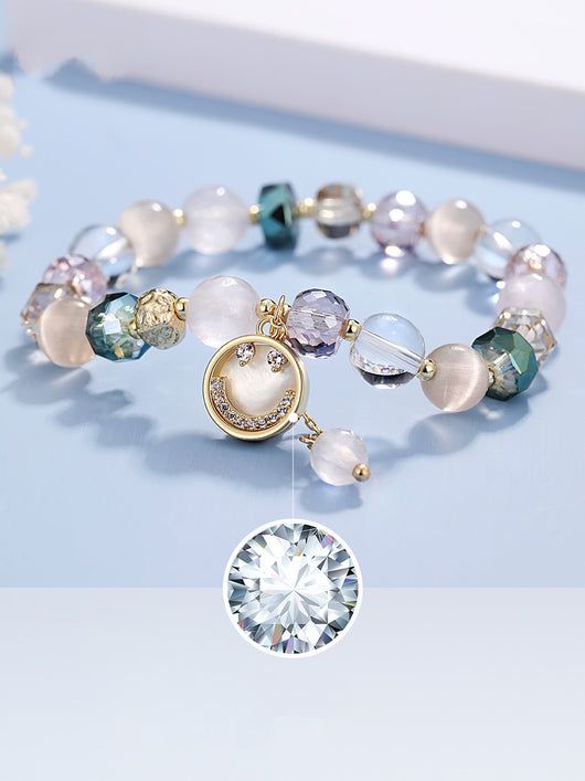 Pulsera de Plata con Ópalo Perla para Niñas - Diseño Minimalista