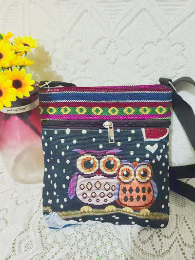 Bolso Bandolera Bordado Étnico con Elefante y Mariposa Estilo Chino - Image 49