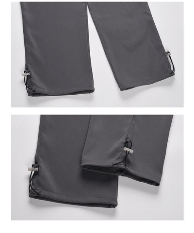 Pantalones Casuales Rectos Holgados con Drapeado Sedoso para Hombre - Image 6