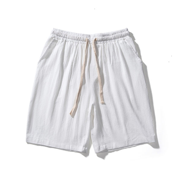 Shorts de Algodón para Hombre Cintura Elástica Verano