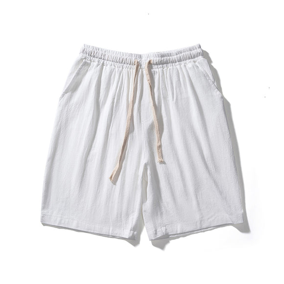 Shorts de Algodón para Hombre Cintura Elástica Verano