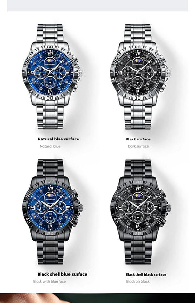 Reloj de Cuarzo Luminoso Impermeable para Hombre - Elegancia Profesional - Image 18