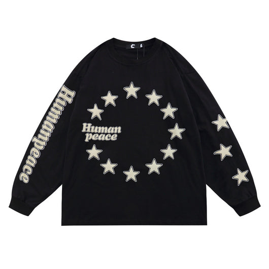Playera Manga Larga Estrellas Estampado Espuma para Hombre - Image 3