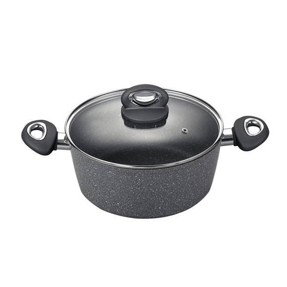 Olla Arrocera Coreana de Piedra Médica 24cm Antiadherente Doble Cara