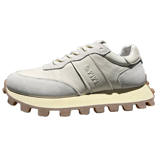 Zapatos Deportivos de Cuero para Hombre con Suela Gruesa y Cordones - Image 9