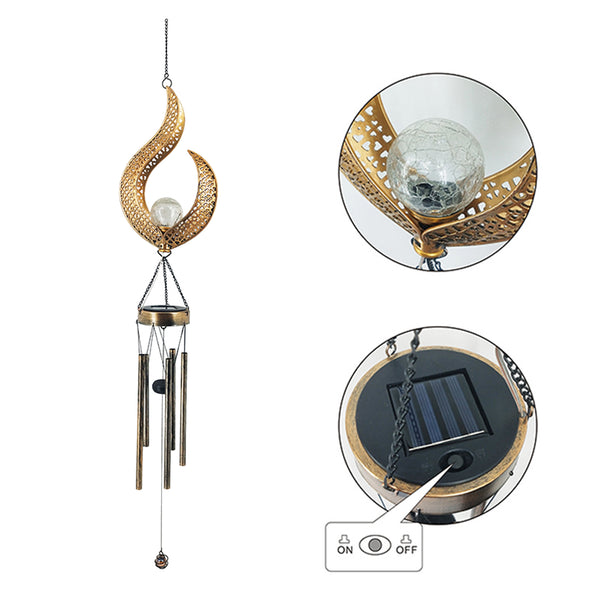 Lámpara Solar de Hierro Forjado con Diseño de Llama - Decoración de Jardín - Image 5