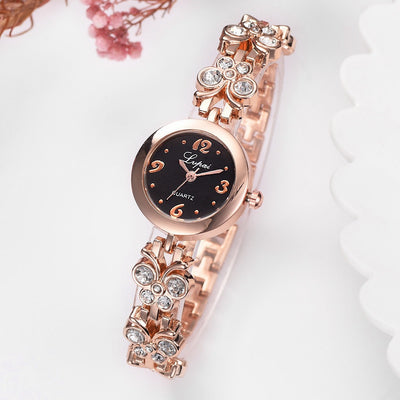 Reloj de Cuarzo para Dama con Correa de Diamantes y Esfera Pequeña - Image 6