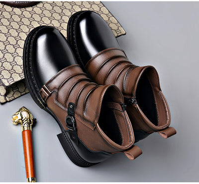 Botas Térmicas Retro Estilo Británico para Hombre con Forro de Lana y Cierre Lateral - Image 26