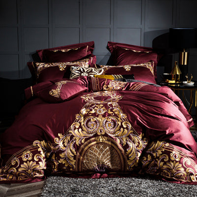 Juego de Cama de 4 Piezas con Bordados Elegantes - Image 10