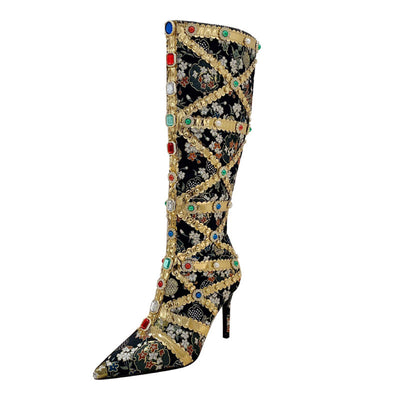 Tacones Stiletto con Cristales Brillantes - Zapatos de Tacón Alto para Mujer - Image 5