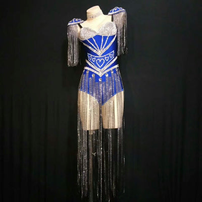 Falda de Danza Latina con Flecos y Brillantes Elástica - Image 12