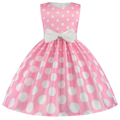 Vestido Infantil con Estampado Irregular y Lazo Festivo - Image 12