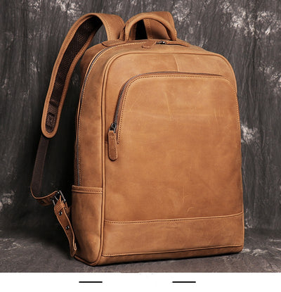 Mochila Ejecutiva Cuero Genuino Crazy Horse - Estilo Retro para Hombre - Image 5