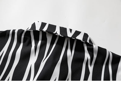 Camisa Holgada de Rayas para Hombre Talla Grande - Image 17
