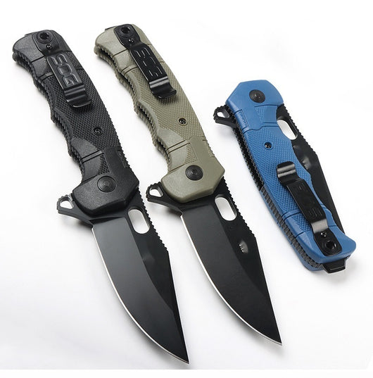 Cuchillo Plegable de Supervivencia Outdoor - Acero Inoxidable con Funda de Nylon - Image 17