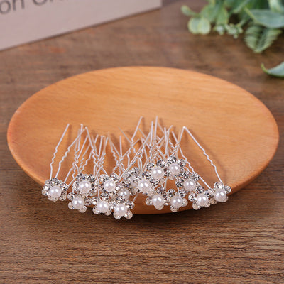 Accesorios para el Cabello de Novia con Espiral, Perlas y Flores - Image 14