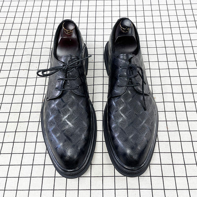 Zapatos de Cuero Negro Estilo Coreano para Traje Formal Ejecutivo - Image 8