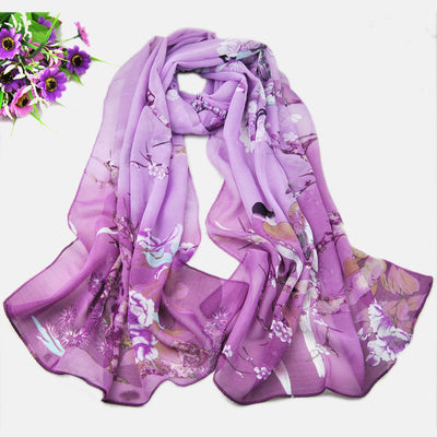 Pañuelo de Gasa Estampado Elegante para Mujer - Image 13