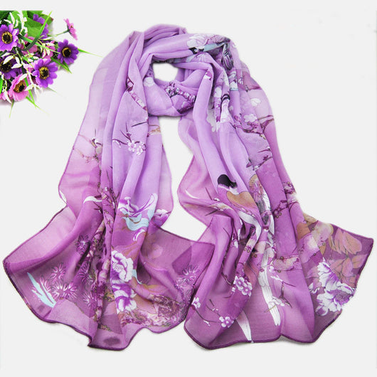 Pañuelo de Gasa Estampado Elegante para Mujer - Image 13