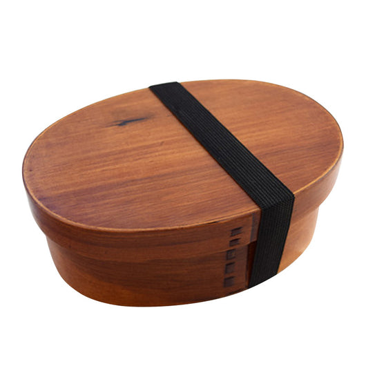 Caja de Almuerzo Ovalada de Madera para Sushi y Comida Creativa - Image 3