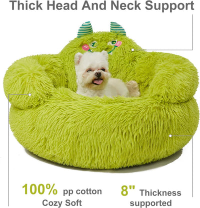 Cama Donut Acogedora para Perros y Gatos Pequeños - Diseño Suave con Borde Elevado - Image 8