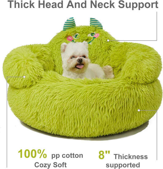 Cama Donut Acogedora para Perros y Gatos Pequeños - Diseño Suave con Borde Elevado - Image 8