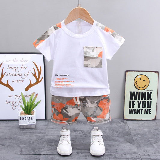 Conjunto de Shorts y Playera de Manga Corta para Niño