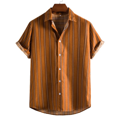 Camisa Casual de Rayas para Hombre - Estilo Moderno y Versátil - Image 9
