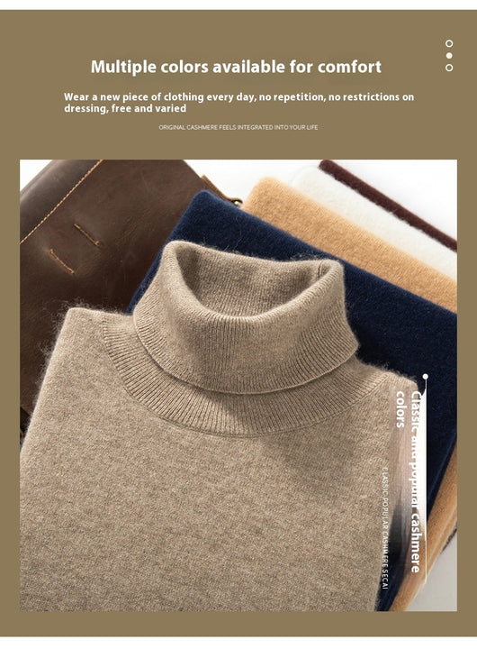 Camisa Casual de Cachemira con Cuello Alto para Otoño Invierno - Image 18