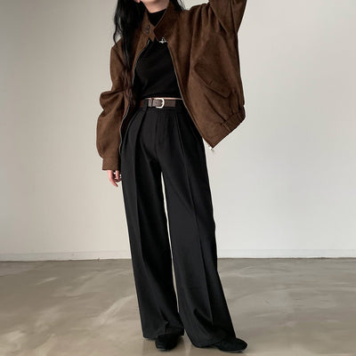 Abrigo Retro de Ante Cálido con Doble Cierre - Perfecto para Otoño Invierno - Image 13