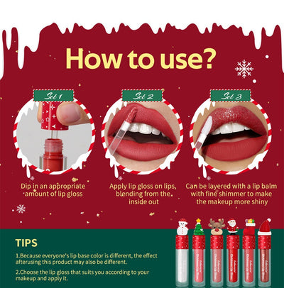 Set de 6 Labiales Mate Velvet Rojo Navidad - Regalo Perfecto - Image 15