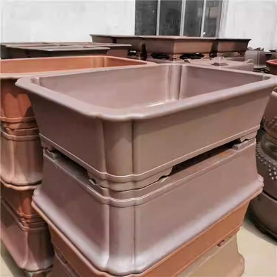 Maceta Bonsái de Cerámica Refractaria 110cm Esquinas Biseladas - Premium