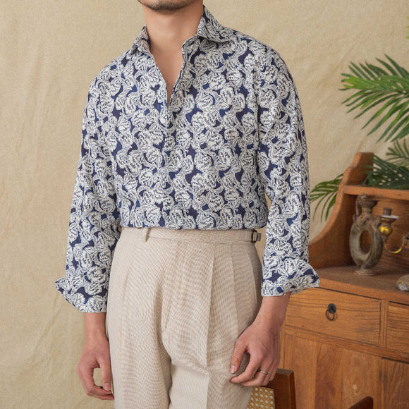 Cardigan Estampado de Manga Larga para Hombre