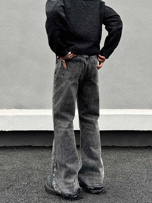 Pantalones Vaqueros Skinny Gris Desgastado para Hombre - Image 2