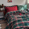 Juego de Cama Navideño Nordic 4 Piezas Algodón Teñido Lavado
